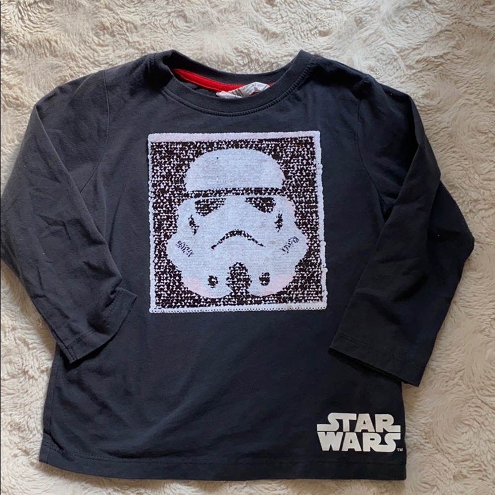 H&M Star Wars Sequin Long Sleeve Tee
